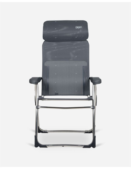 Sillón aluminio extra plano respaldo 7 posiciones con cabezal compact. Crespo Al-215C  - 7 